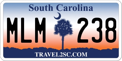 SC license plate MLM238