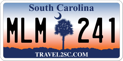 SC license plate MLM241