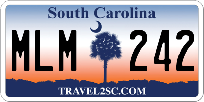 SC license plate MLM242