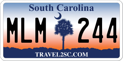 SC license plate MLM244