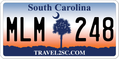SC license plate MLM248