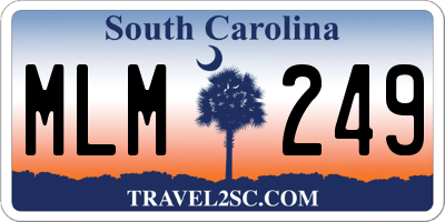 SC license plate MLM249