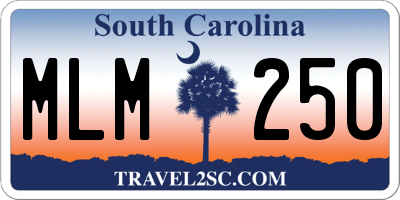 SC license plate MLM250