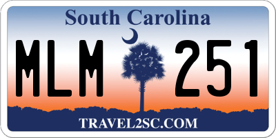 SC license plate MLM251