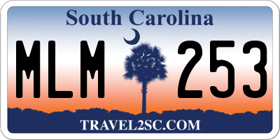SC license plate MLM253