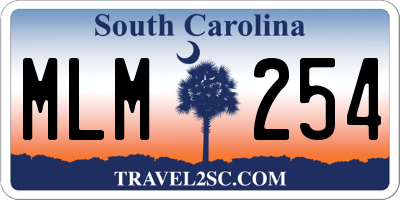 SC license plate MLM254