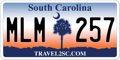 SC license plate MLM257