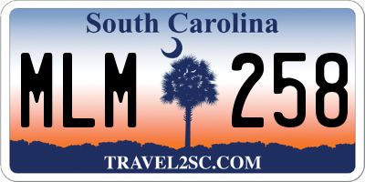 SC license plate MLM258