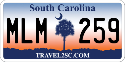 SC license plate MLM259