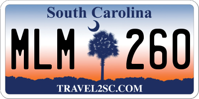 SC license plate MLM260