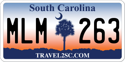 SC license plate MLM263