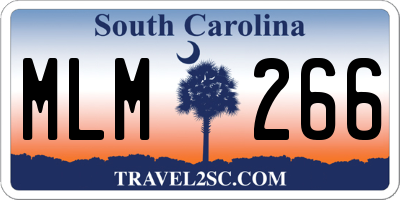 SC license plate MLM266