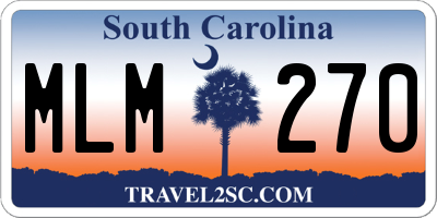 SC license plate MLM270