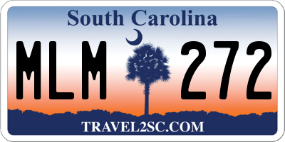 SC license plate MLM272