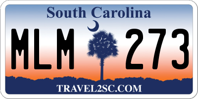 SC license plate MLM273