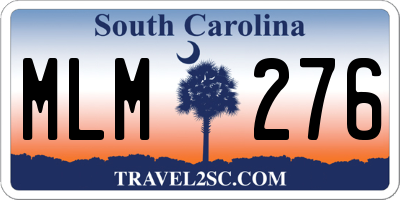 SC license plate MLM276