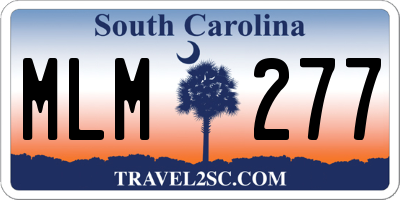 SC license plate MLM277
