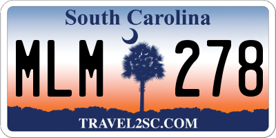 SC license plate MLM278