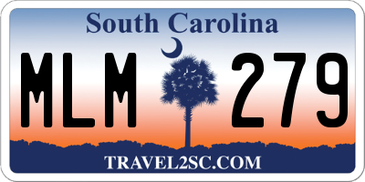 SC license plate MLM279