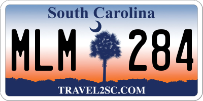 SC license plate MLM284