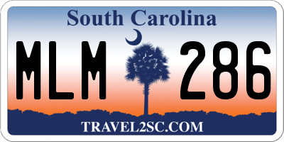 SC license plate MLM286