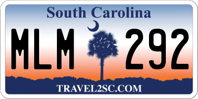 SC license plate MLM292