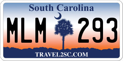 SC license plate MLM293