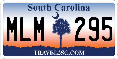 SC license plate MLM295