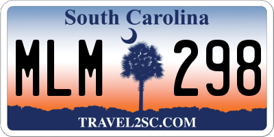 SC license plate MLM298