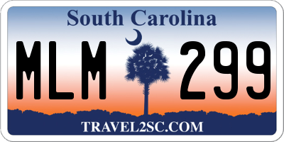 SC license plate MLM299