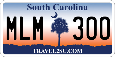 SC license plate MLM300