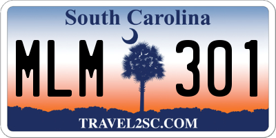 SC license plate MLM301