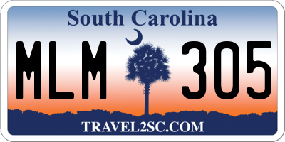 SC license plate MLM305