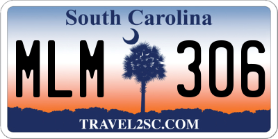 SC license plate MLM306
