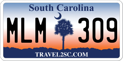 SC license plate MLM309