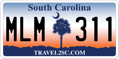 SC license plate MLM311