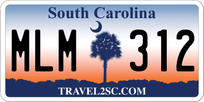 SC license plate MLM312