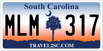 SC license plate MLM317