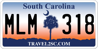 SC license plate MLM318