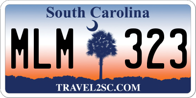SC license plate MLM323