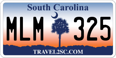 SC license plate MLM325