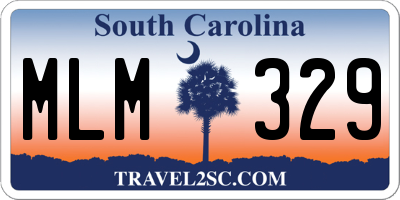 SC license plate MLM329
