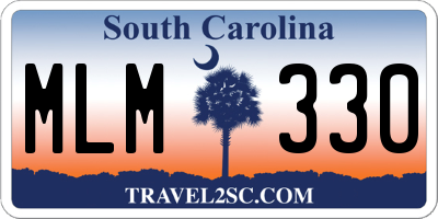SC license plate MLM330