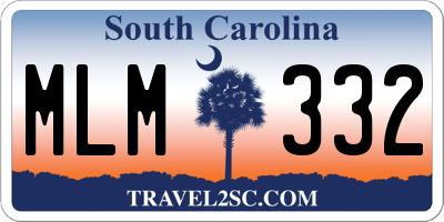 SC license plate MLM332