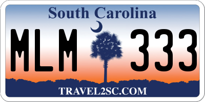 SC license plate MLM333