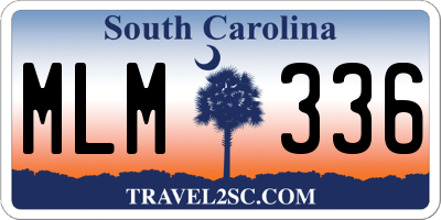 SC license plate MLM336