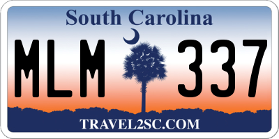 SC license plate MLM337