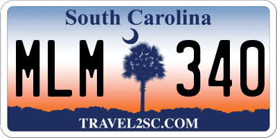 SC license plate MLM340