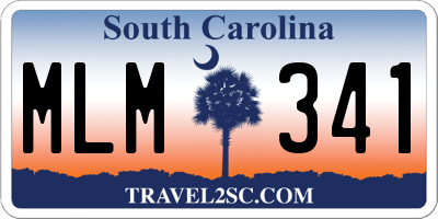 SC license plate MLM341