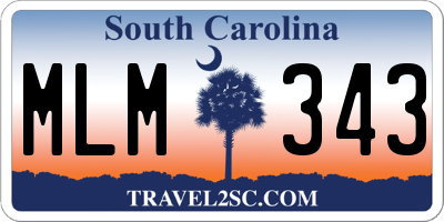 SC license plate MLM343